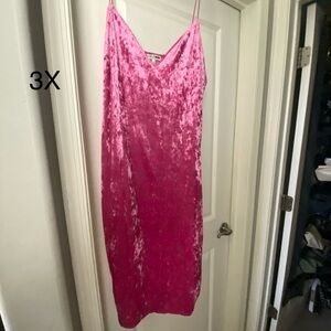 Fashion Nova Pink Velvet Dress